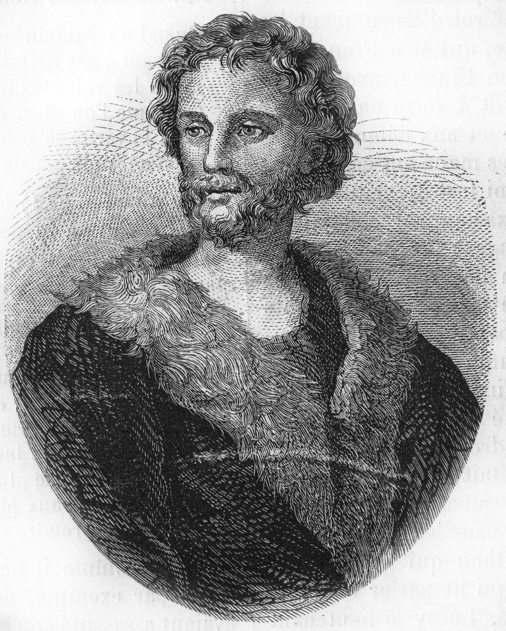 صورة لماثورين رينييه. شاعر فرنسي (1573 إلى 1613) نقش عام 1866. بواسطة فنان غير معروف