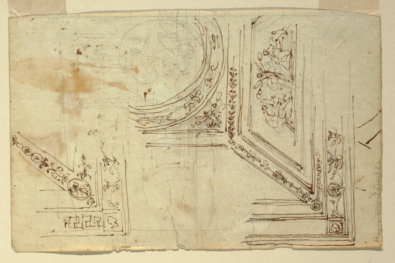 رسم، زخارف السقف، 1810-1820 بواسطة فنان غير معروف