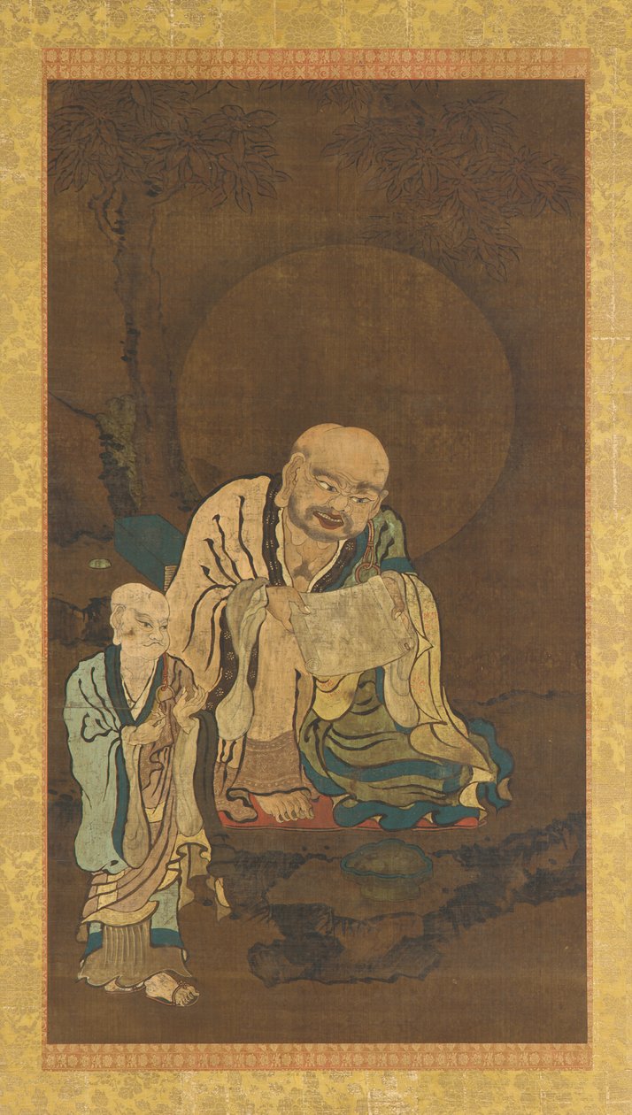 A Luohan ومرافق بواسطة فنان غير معروف