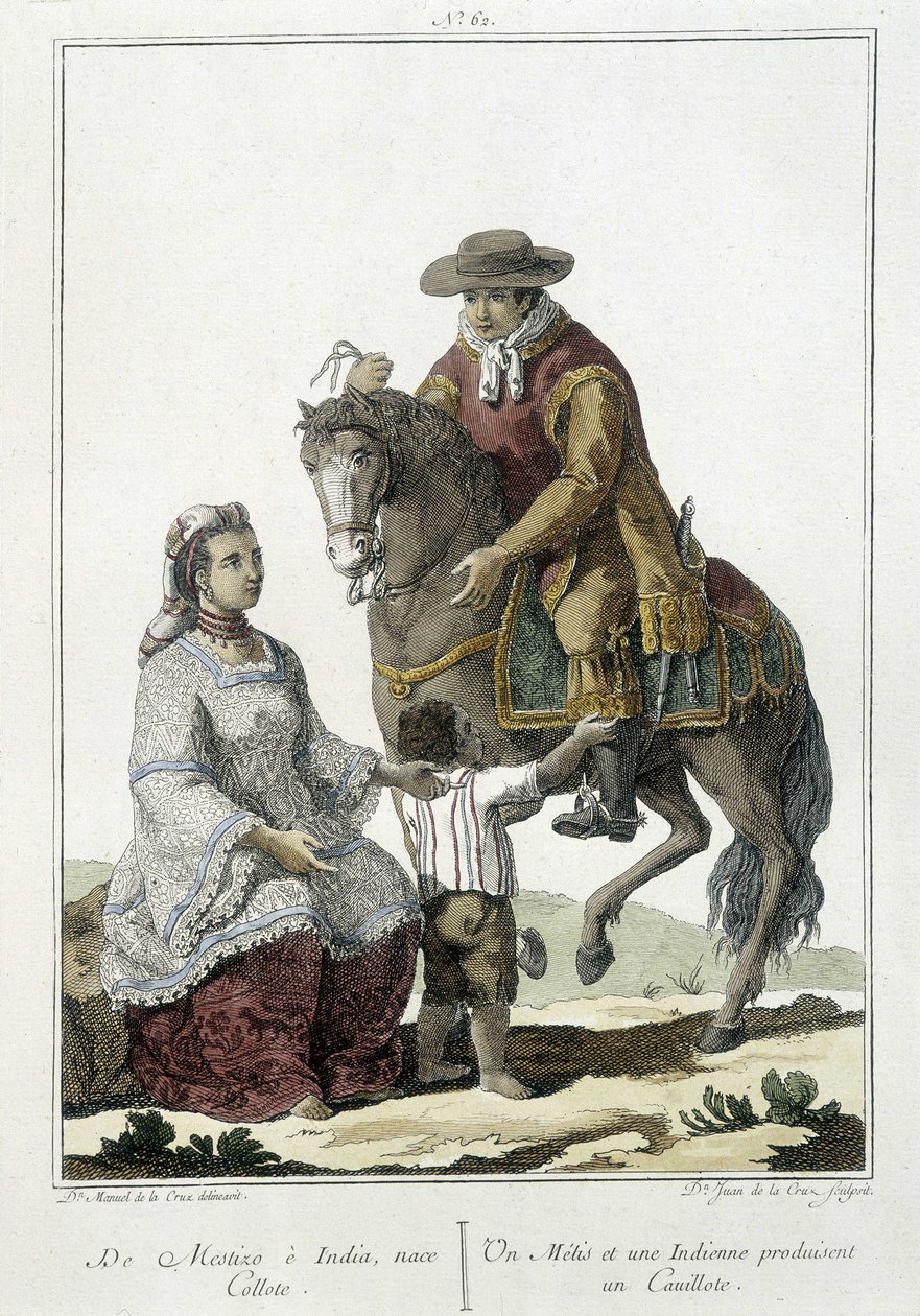 A Métis وهندي يلدان cauillote - نقش بواسطة فنان غير معروف