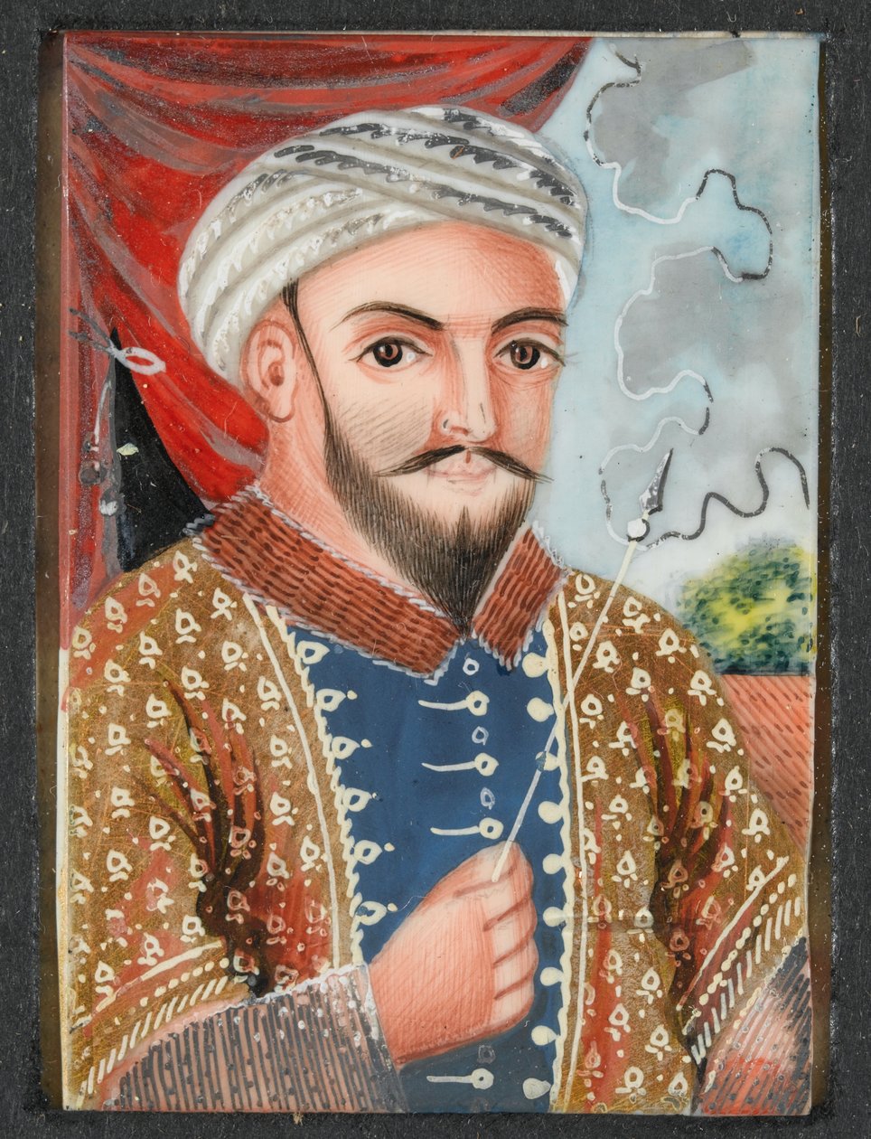 أكبر خان بن دوست محمد حاكم أفغانستان. بواسطة فنان غير معروف