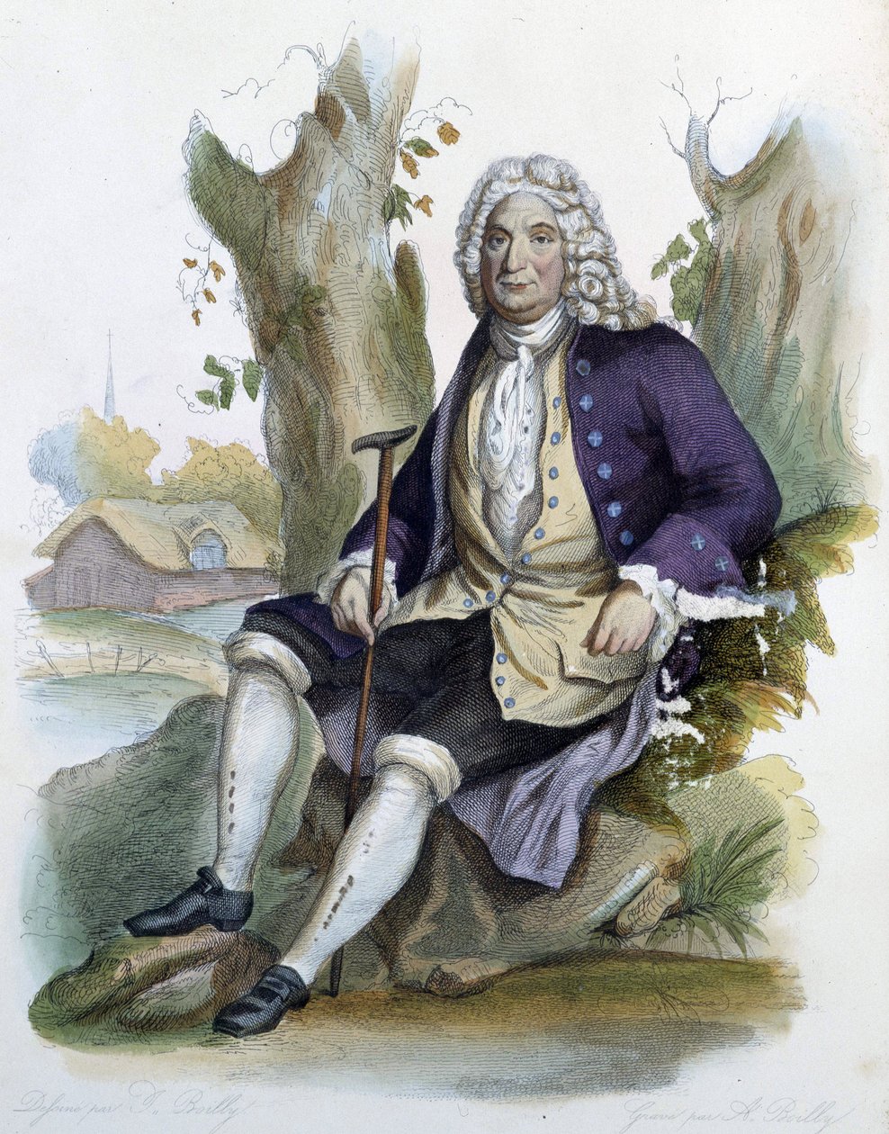 Alain Rene Lesage (Alain-Rene Le Sage) (1668-1747) - في Ed. Mennechet ، "" Le Plutarque francais " بواسطة فنان غير معروف