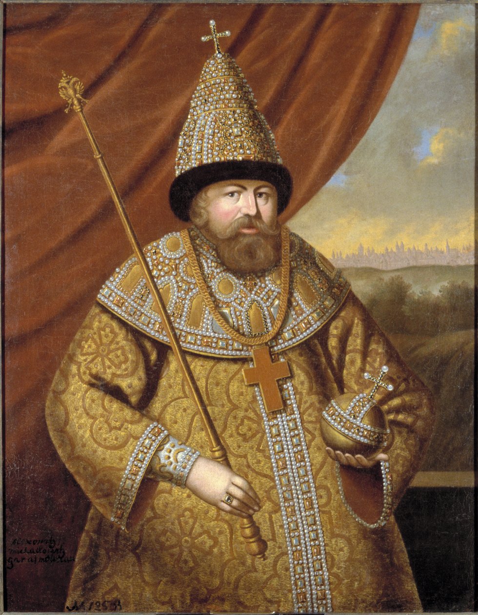 Alexis Ier Mikhailovitch ، dit le Tsar tres paisible - صورة القيصر الكسيس الأول ميخائيلوفيتش من روسيا (1629-1676) ، مجهول. زيت على قماش النصف الثاني من القرن السابع عشر .. الأبعاد: 136 × 107 سم. المتحف الوطني ستوكهولم بواسطة فنان غير معروف