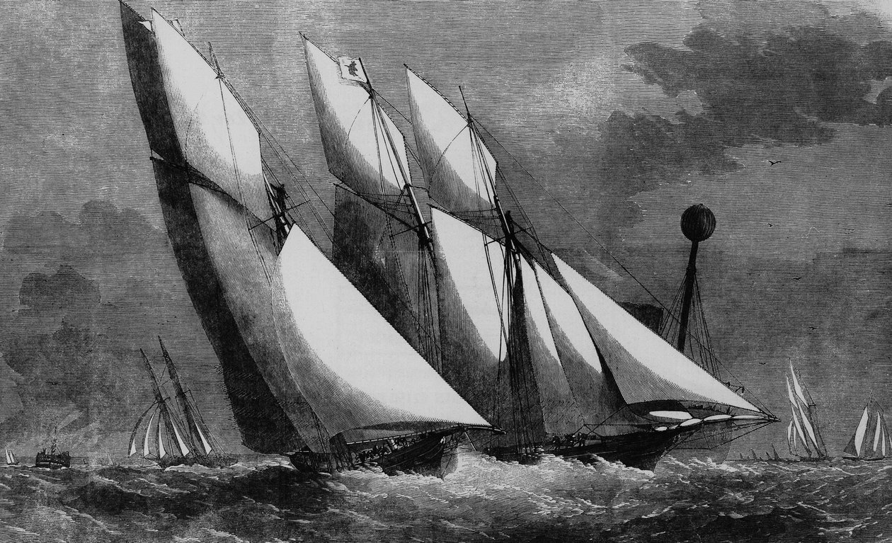 Annual race of the Royal Thames Yacht Club: Galatea and Sharck in 1862, Bibl. des Arts deco. بواسطة فنان غير معروف