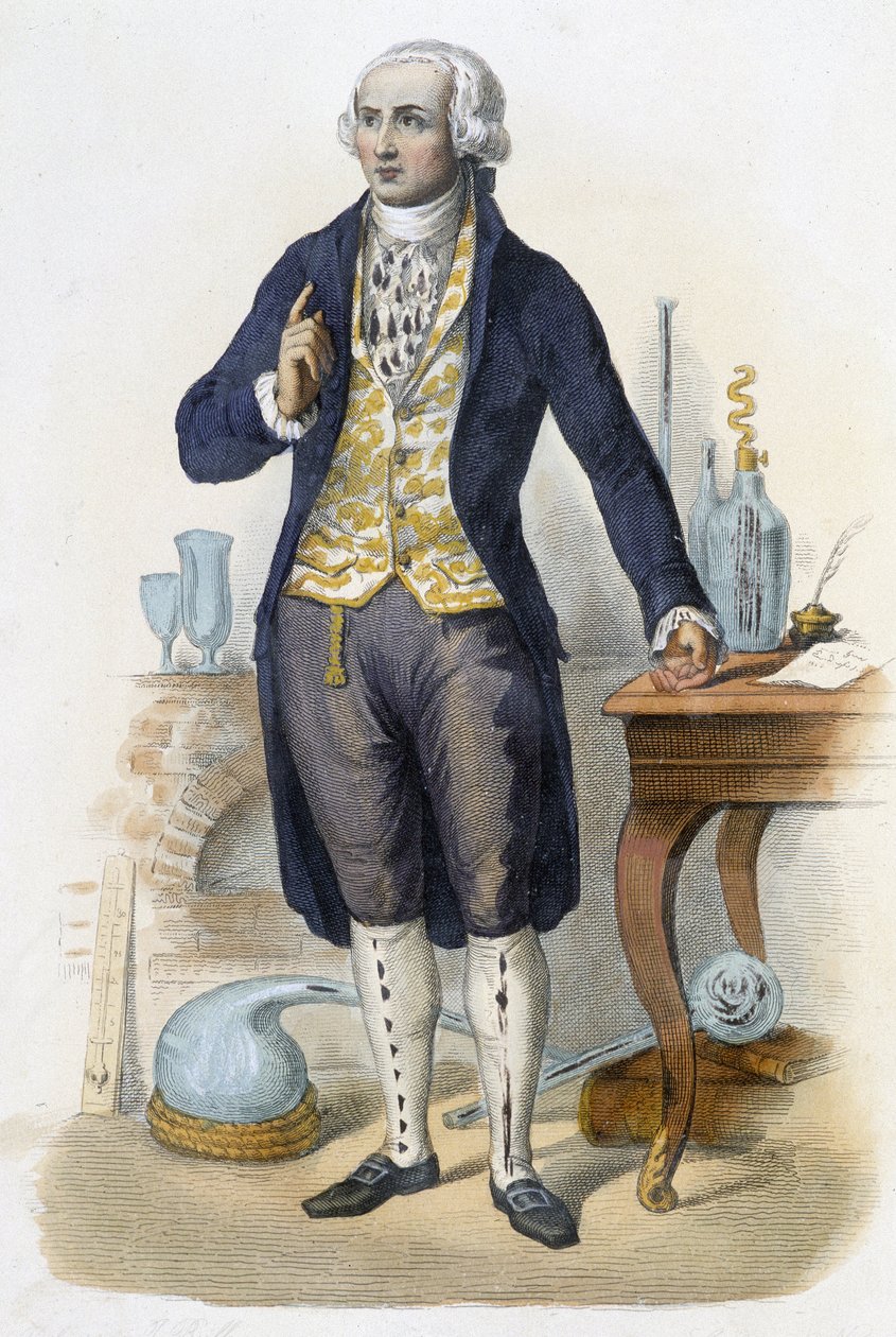 Antoine Laurent de Lavoisier - in “Le Plutarque francais”” ed. Mennechet, Paris بواسطة فنان غير معروف