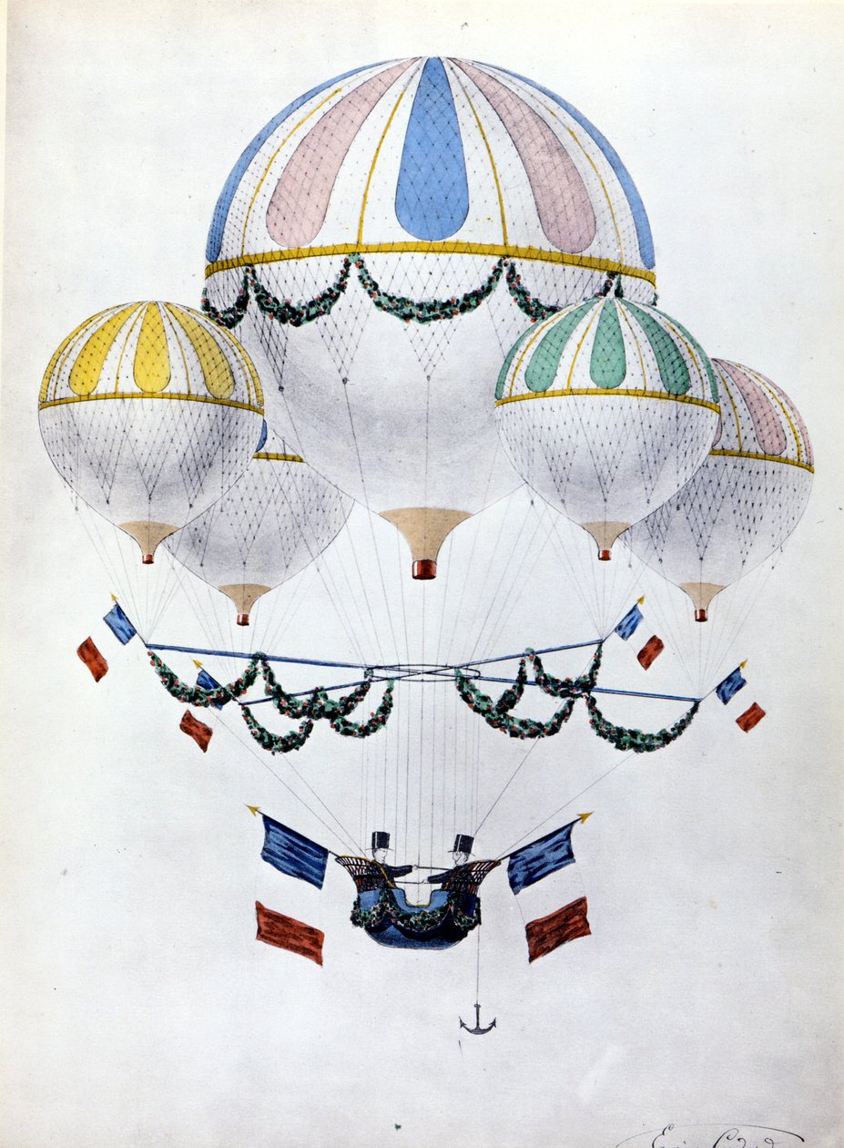أسطول بالون بواسطة يوجين جودار (1827 - 1890). بواسطة فنان غير معروف