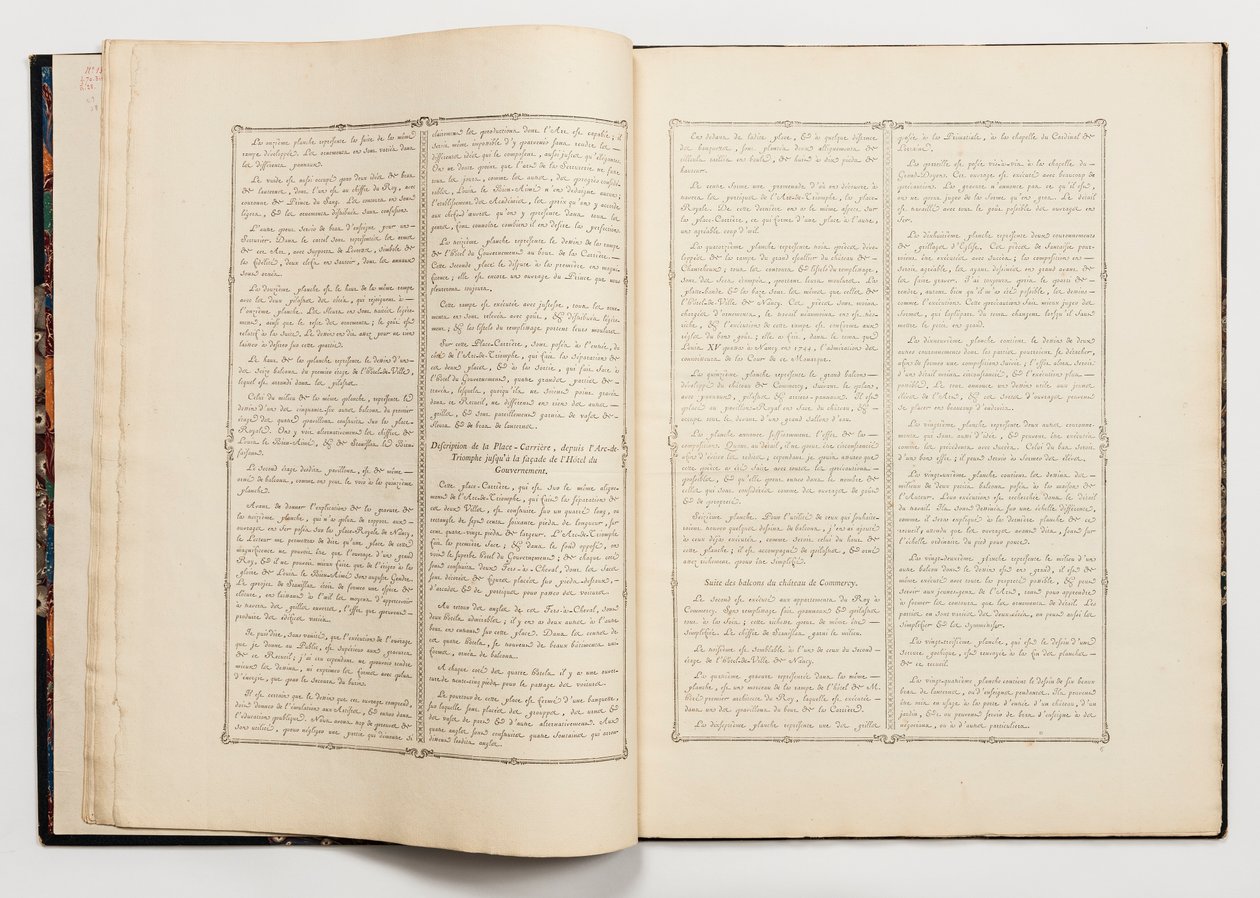 المجلد المرتبط ، Recueil des Ouvrages en Serrurerie ... sur place Royale de Nancy (مجموعة من تصاميم الأقفال للقصر الملكي في نانسي) بواسطة فنان غير معروف