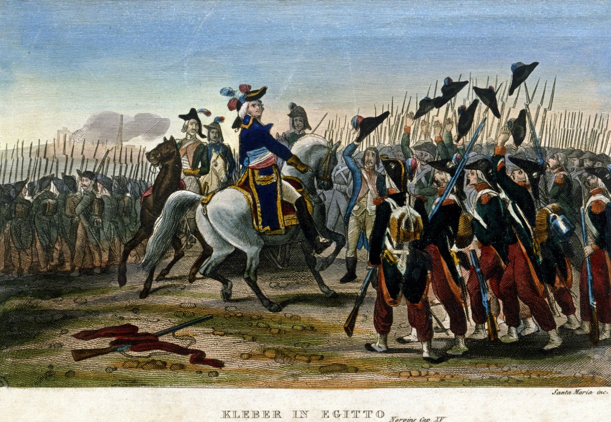 حملة (بعثة) مصر (1798-1801): الجنرال جان بابتيست كليبر (1753-1800) في مصر. تركه نابليون بونابرت قائداً عاماً للجيش في أغسطس 1799. بواسطة فنان غير معروف