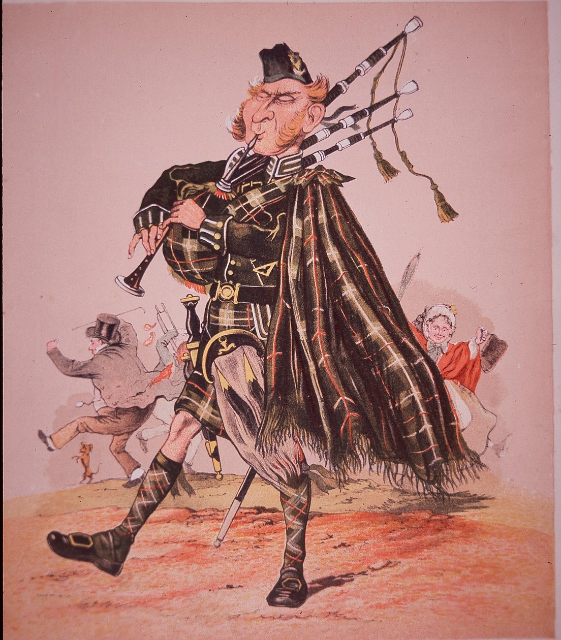 Caricature of Highland piper بواسطة فنان غير معروف