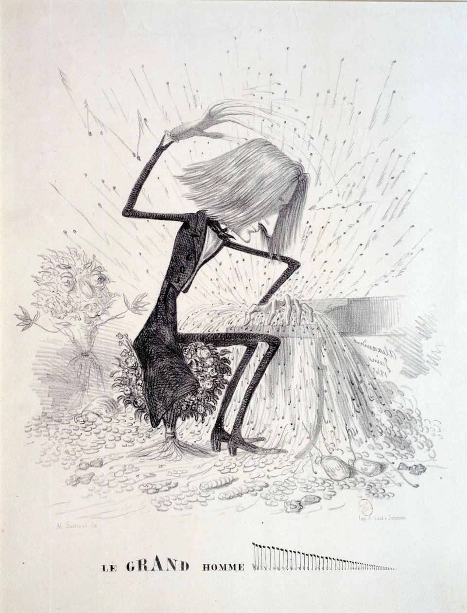 Cartoon depicting the composer Franz Liszt (1811-1886) بواسطة فنان غير معروف