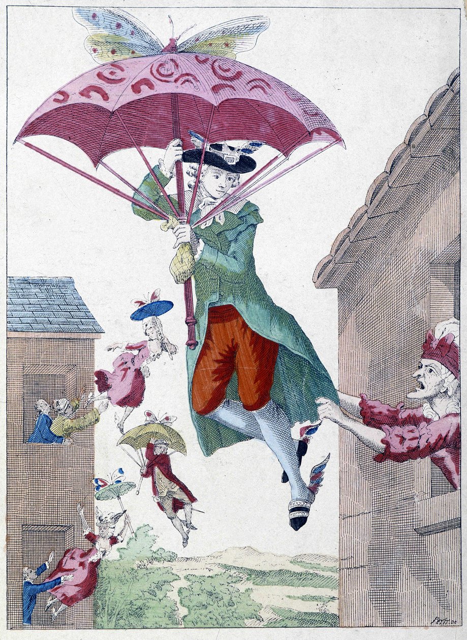 Cartoon on the idea of flying away بواسطة فنان غير معروف
