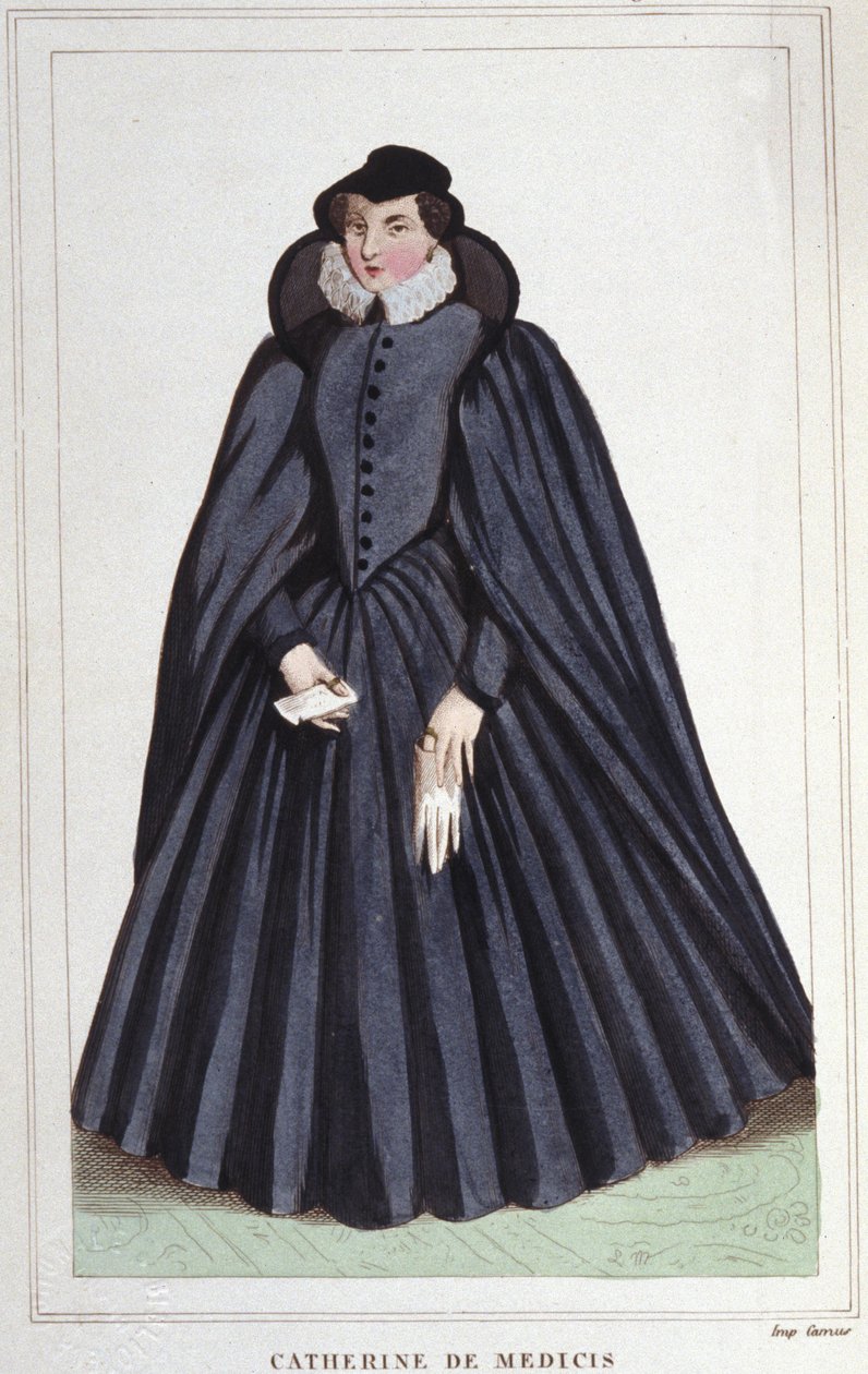 كاثرين دي ميديسي (كاترينا دي ميديشي) (1519-1589). ملكة فرنسا. بواسطة فنان غير معروف