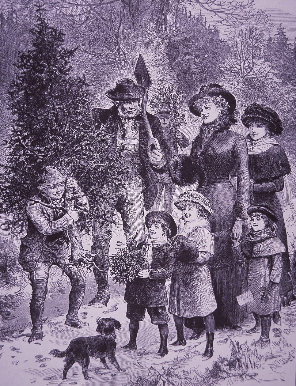 Christmas tree seller (engraving) بواسطة فنان غير معروف