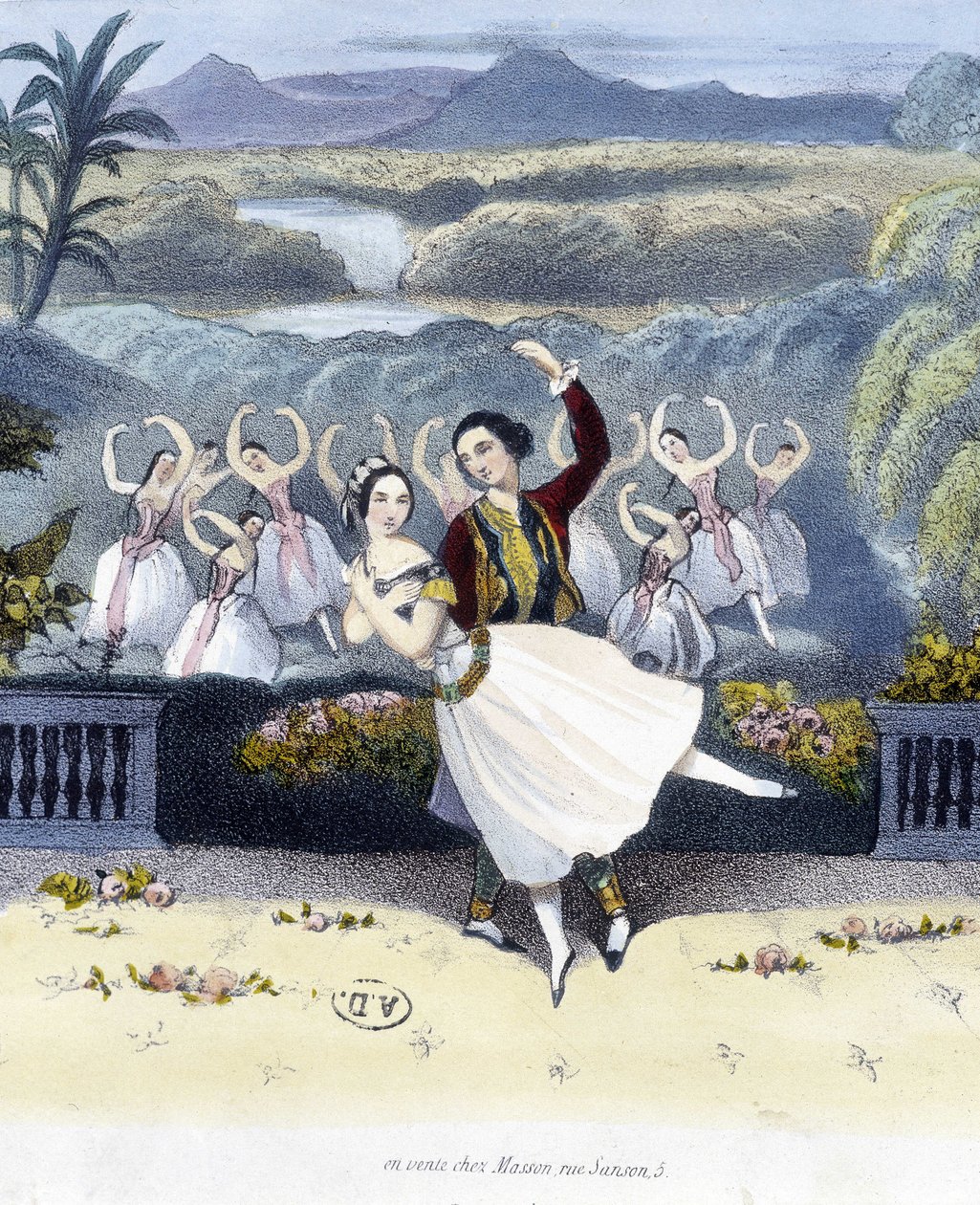 Classical dance: romantic - drawing, n.d. بواسطة فنان غير معروف
