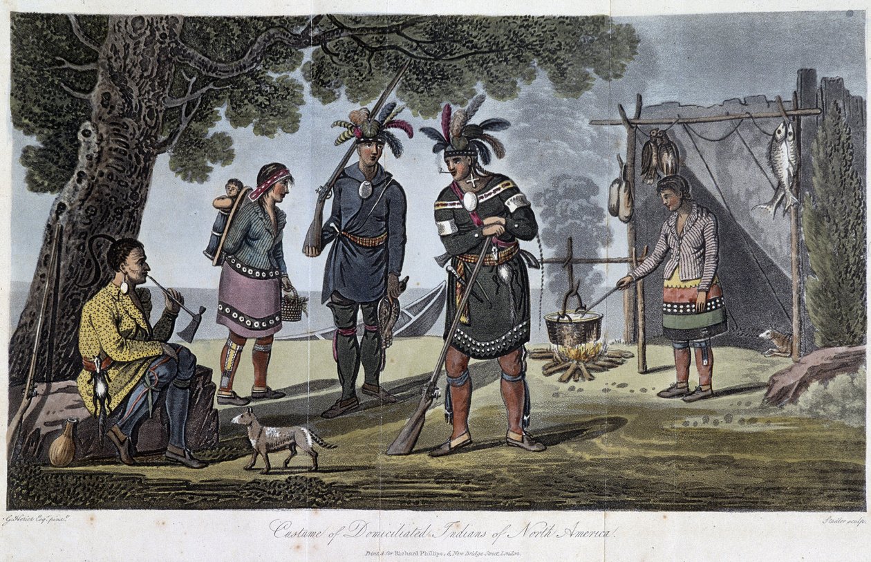Costumes of Domiciliated Indians of North America, by Heriot, George (1766-1844) بواسطة فنان غير معروف