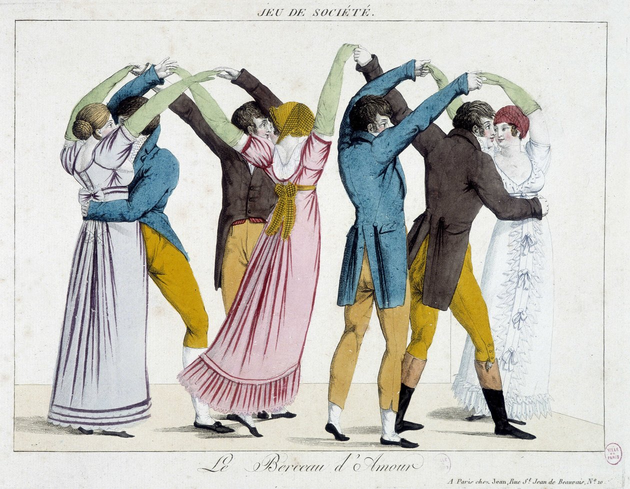 Dance movement called “The Cradle of Love””, early 19th century بواسطة فنان غير معروف
