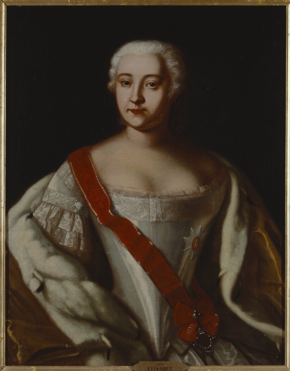 إليزابيث الأولى ، إمبراطورة روسيا - صورة الإمبراطورة إليزابيث الروسية (1709-1762) ، مجهول. زيت على قماش. الأبعاد: ٨٧ × ٦٨ سم. المتحف الوطني ستوكهولم بواسطة فنان غير معروف