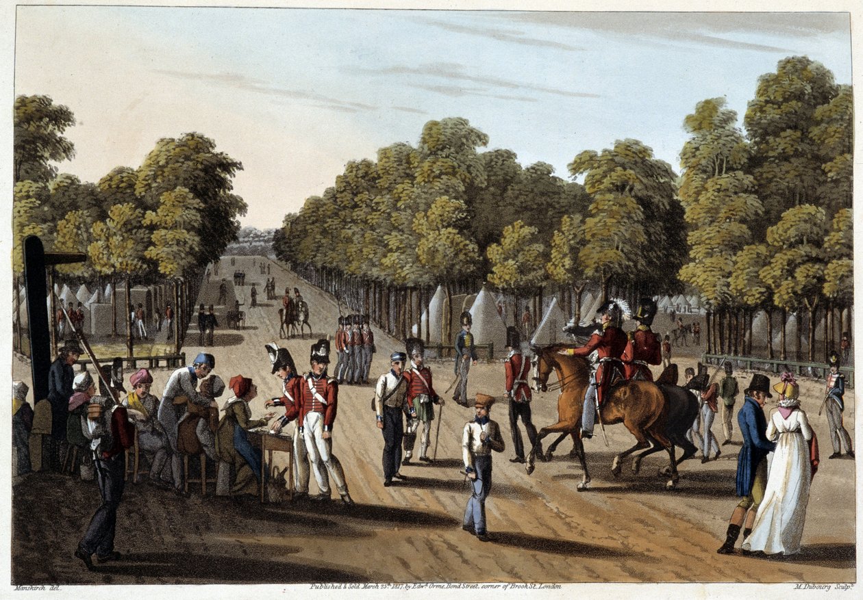 معسكر اللغة الإنجليزية في Bois de Boulogne بواسطة فنان غير معروف
