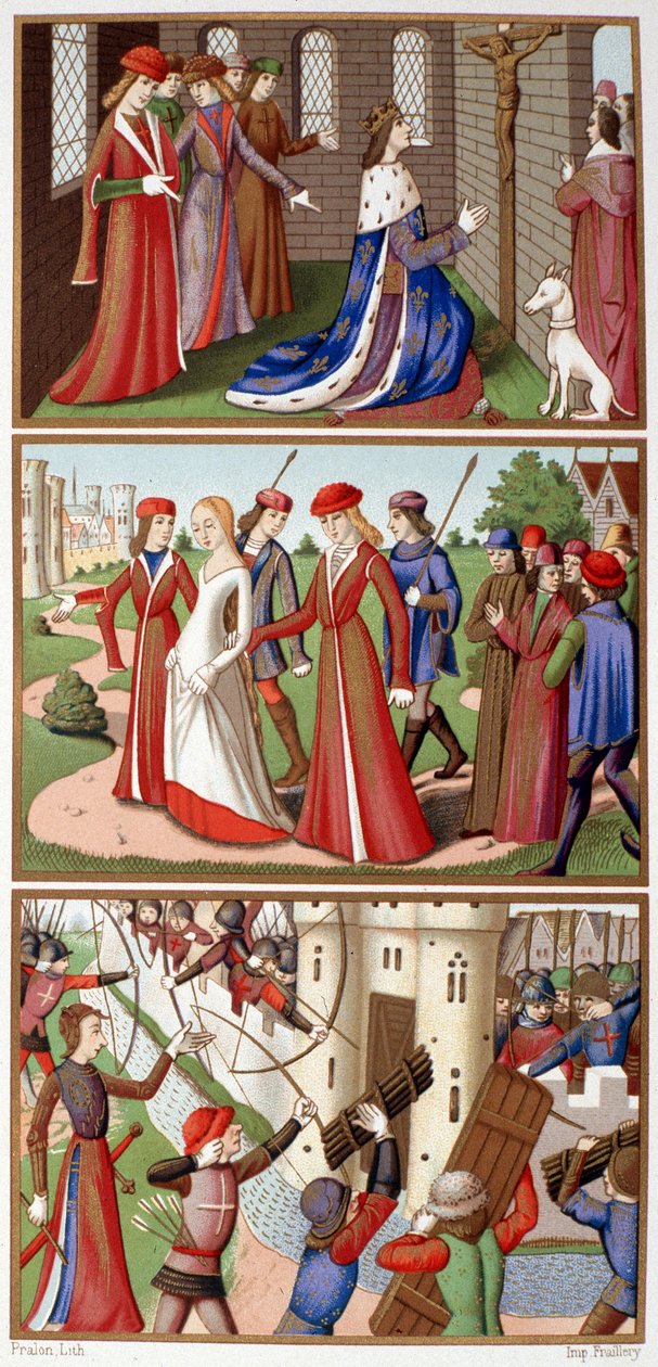 حلقات من تاريخ شارل السابع وجوان دارك (Fac simile des miniatures des vigiles du vigiles du king Charles VII) - في "" Jeanne d