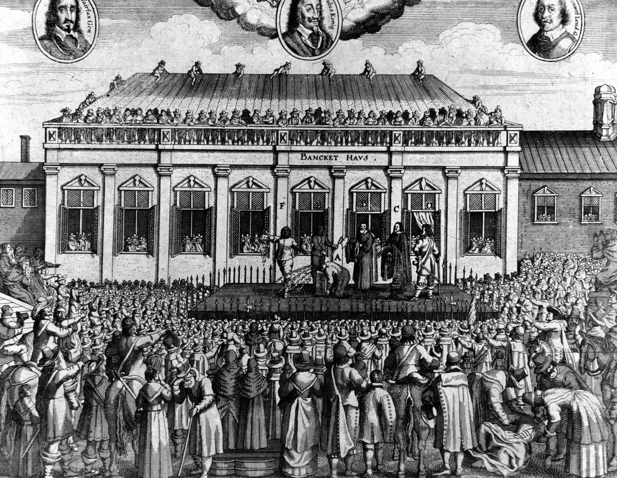 إعدام الملك تشارلز الأول ستيوارت ملك إنجلترا (1600 - 1649) في وايتهول. بواسطة فنان غير معروف