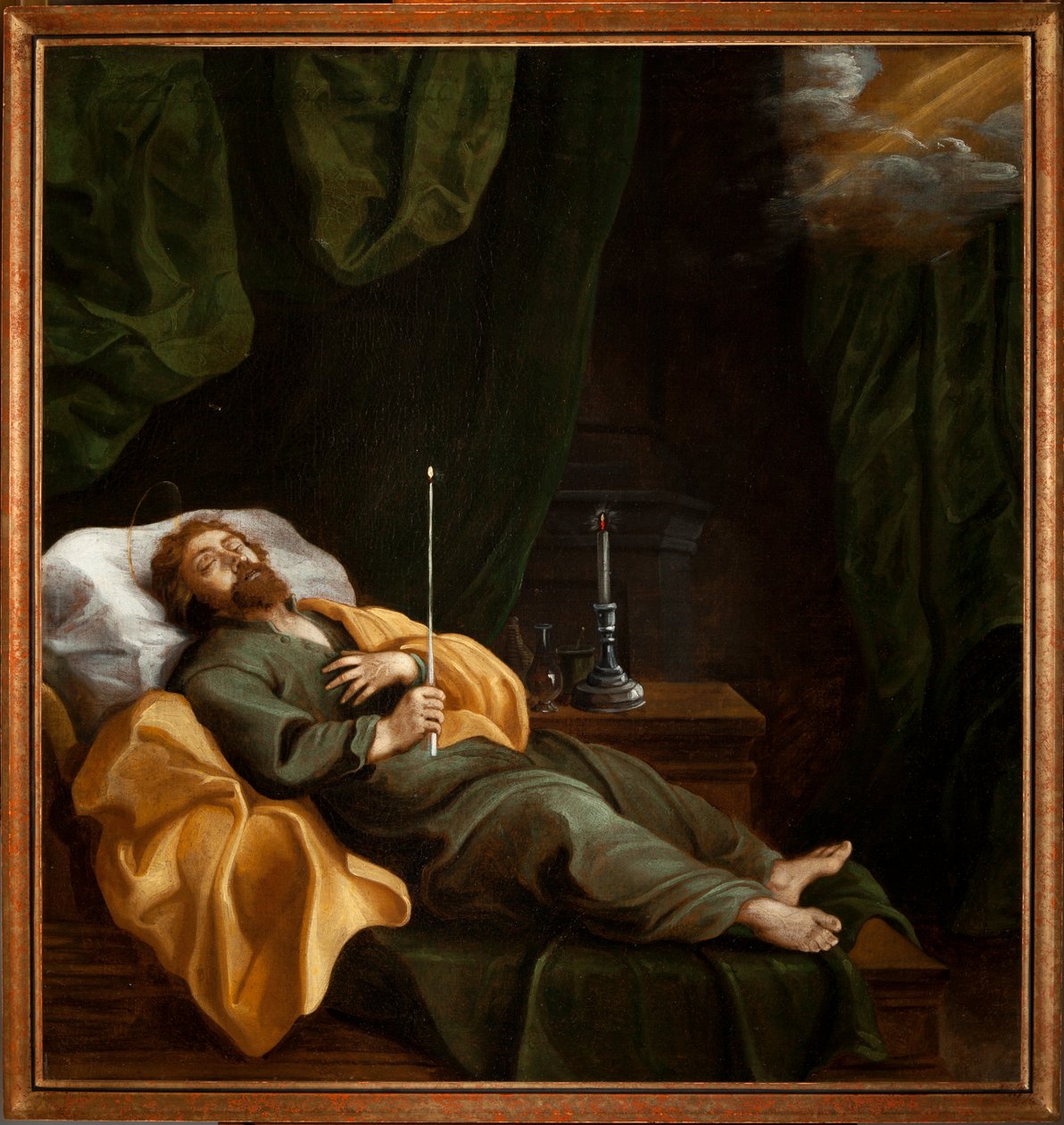 منتهية الصلاحية (La bonne mort). زيت على قماش. القرن ال 18. بواسطة فنان غير معروف