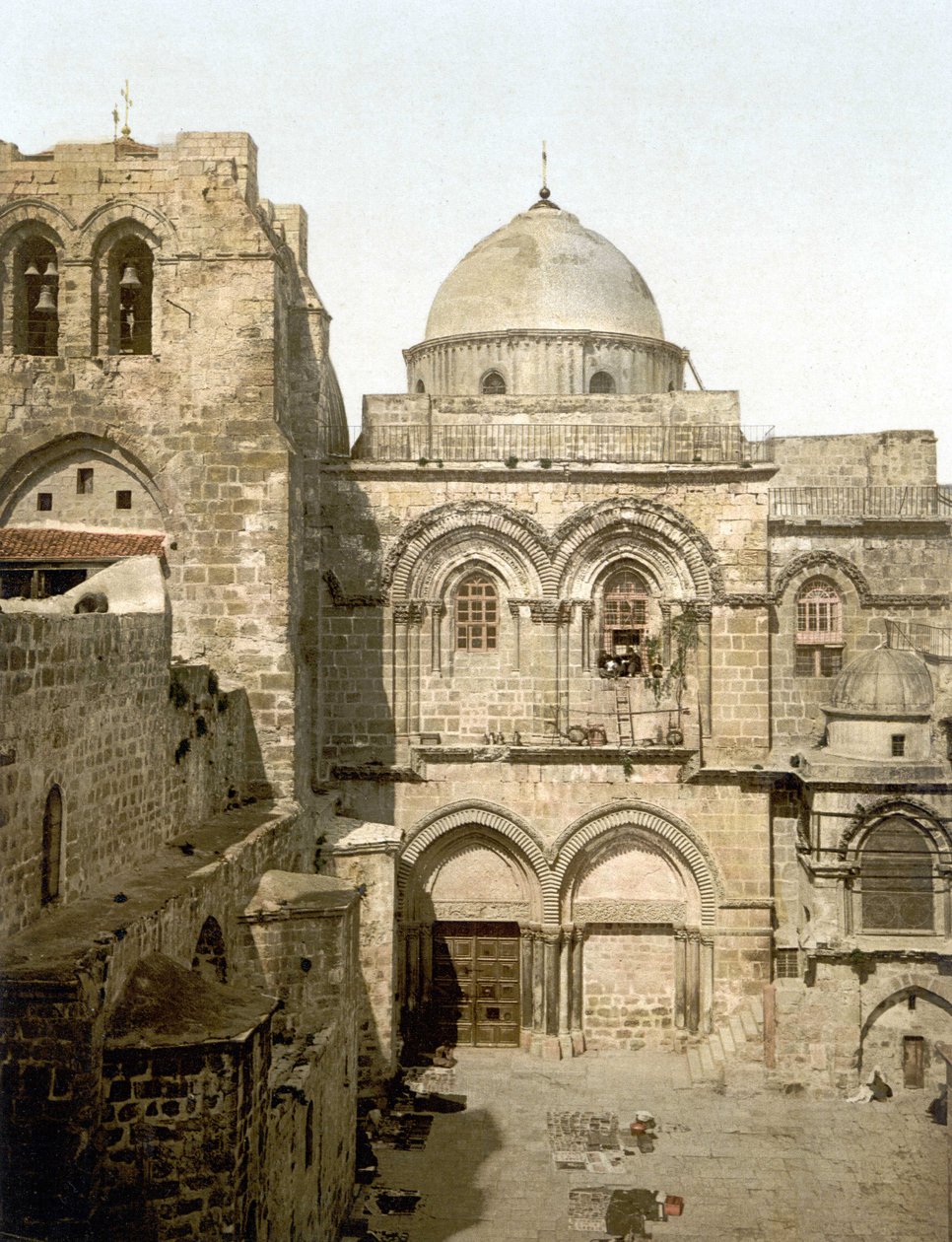واجهة القبر المقدس. بيت المقدس. الفوتوكروم sd. 1890-1900. بواسطة فنان غير معروف