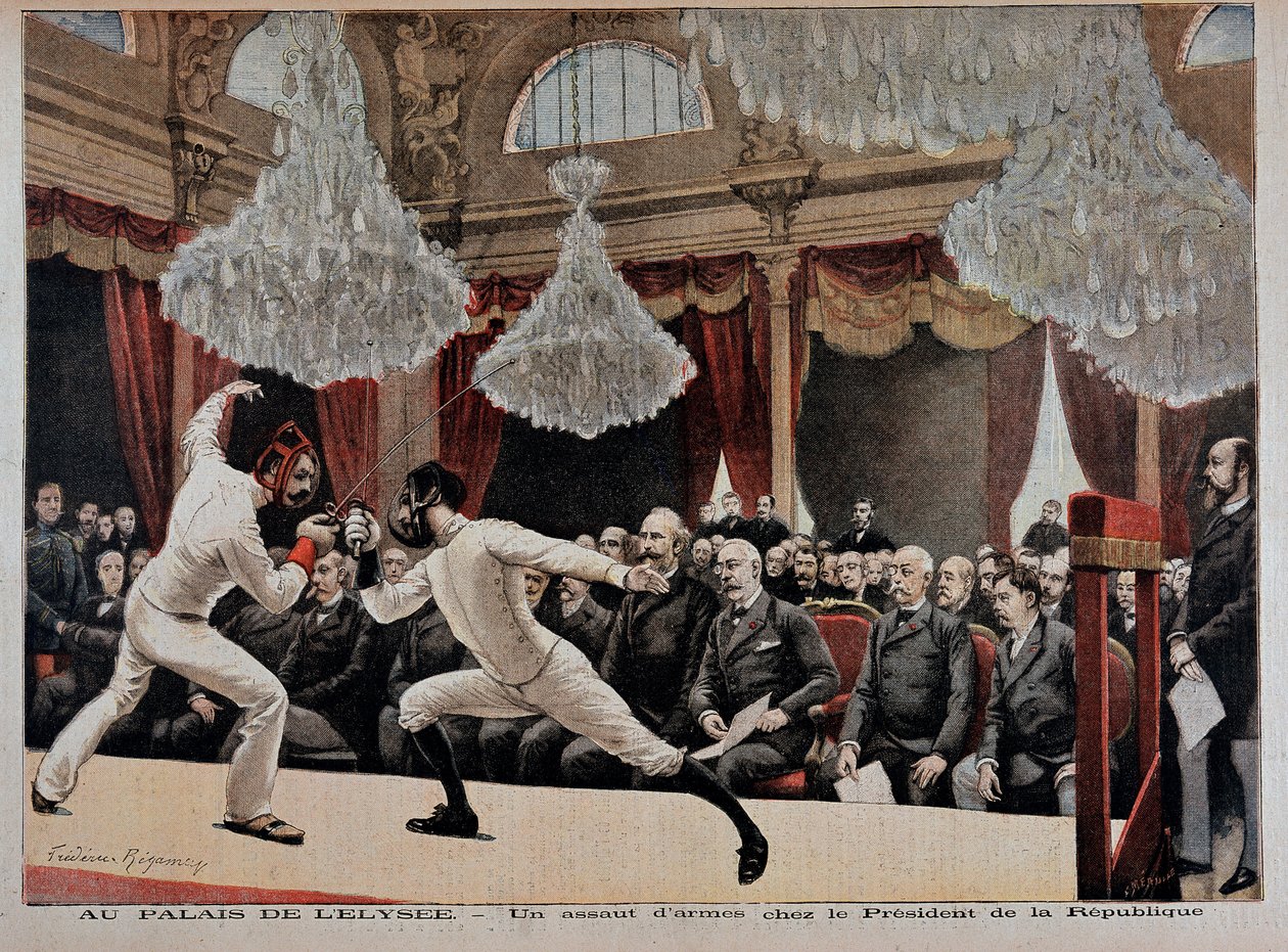 Fencing: an assault - in “” Le Petite Journal”” of 09/06/1895 بواسطة فنان غير معروف