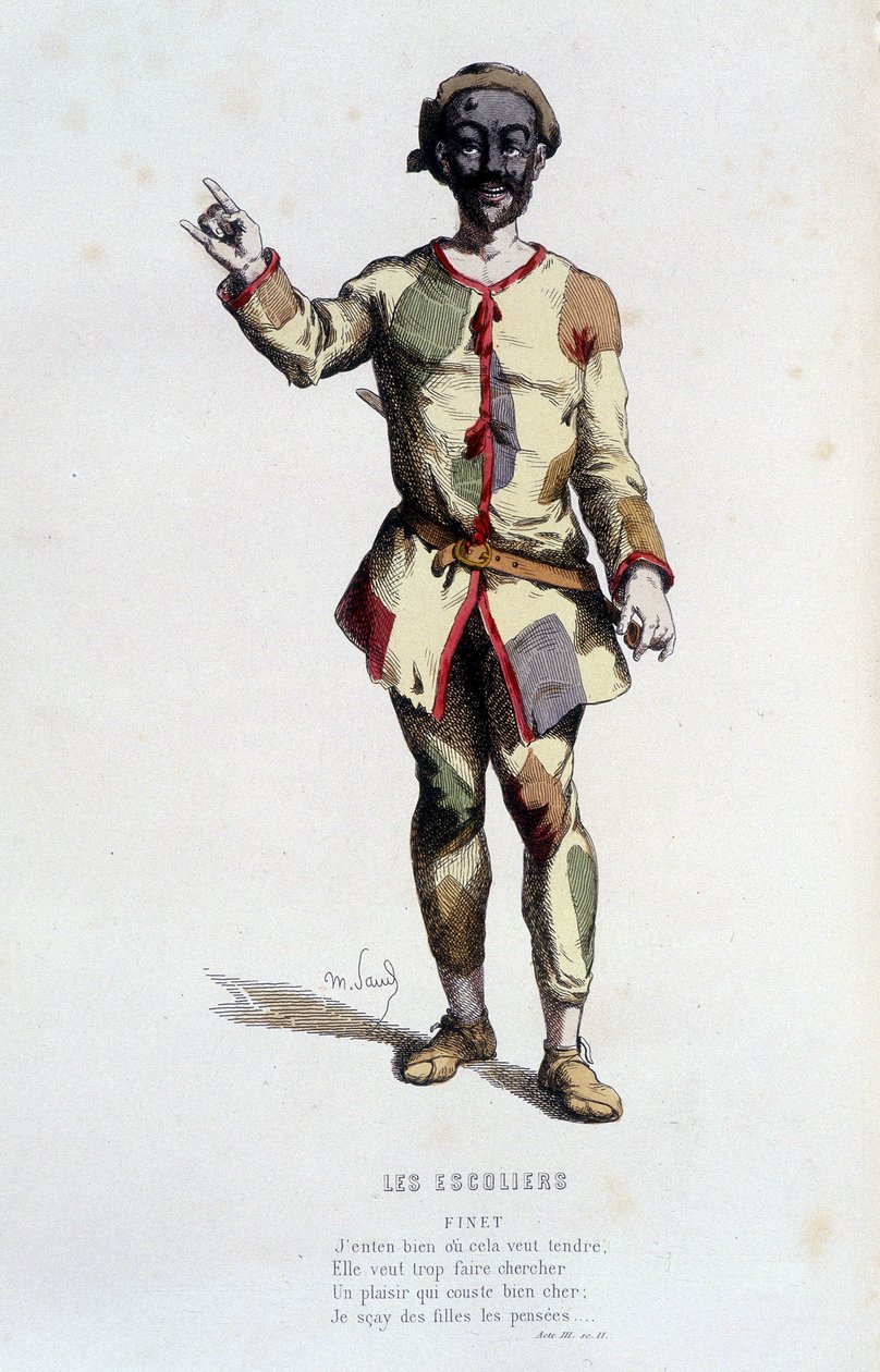 Finet in "" les elixiers "(بقلم François Perrin 1533-1606) ، في" "le theatre francais au 16 eme et 17 eme ecle anterieur à Moliere" "لإدوارد فورنييه. بواسطة فنان غير معروف