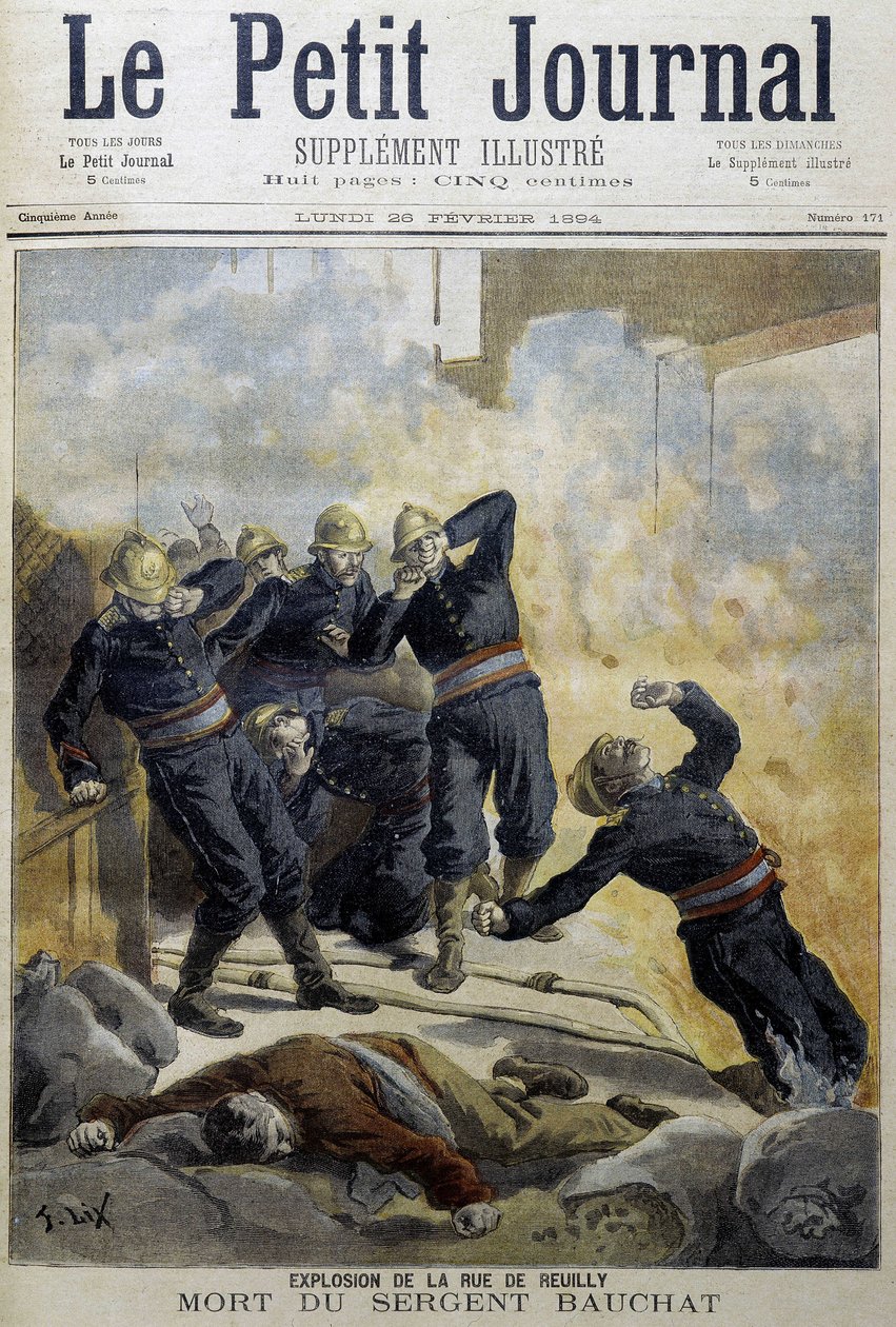 Firefighters: explosion of the rue de Reuilly - in “” Le Petite Journal”” بواسطة فنان غير معروف