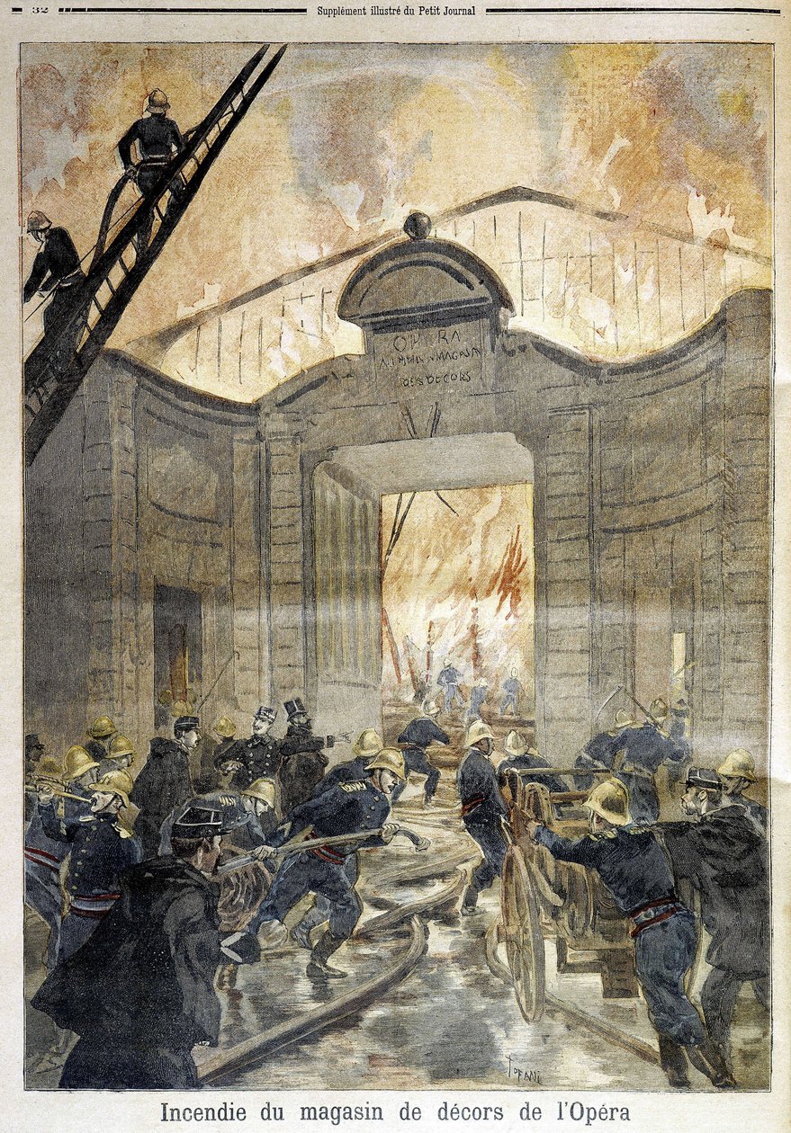Firefighters: fire at the Opera - in “” The Petity Journal” بواسطة فنان غير معروف