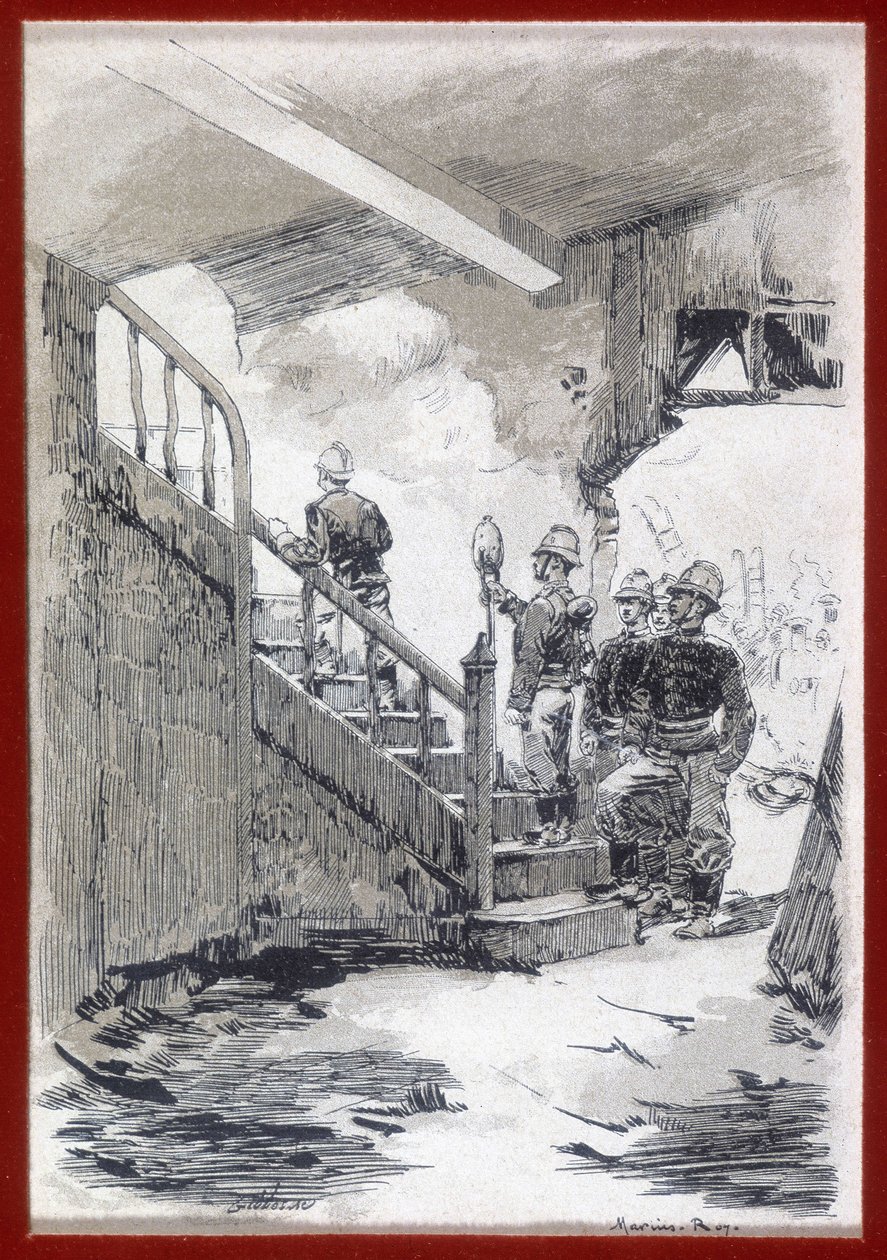 Firefighters: fire recognition - grav., n.d. بواسطة فنان غير معروف