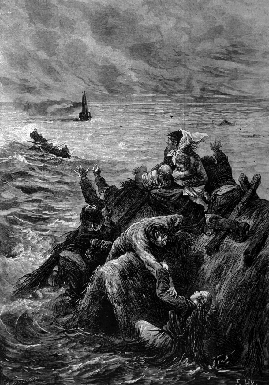 فيضانات الدنمارك عام 1871. بواسطة فنان غير معروف