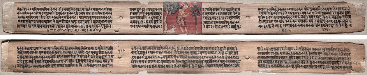 ورقة 115 ، من Gandavyuha-sutra (الكتاب المقدس للصفيف الأعلى) بواسطة فنان غير معروف