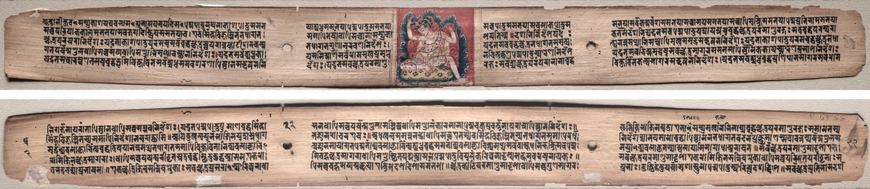 الورقة 22 ، من Gandavyuha-sutra (الكتاب المقدس للصفيف الأعلى) بواسطة فنان غير معروف