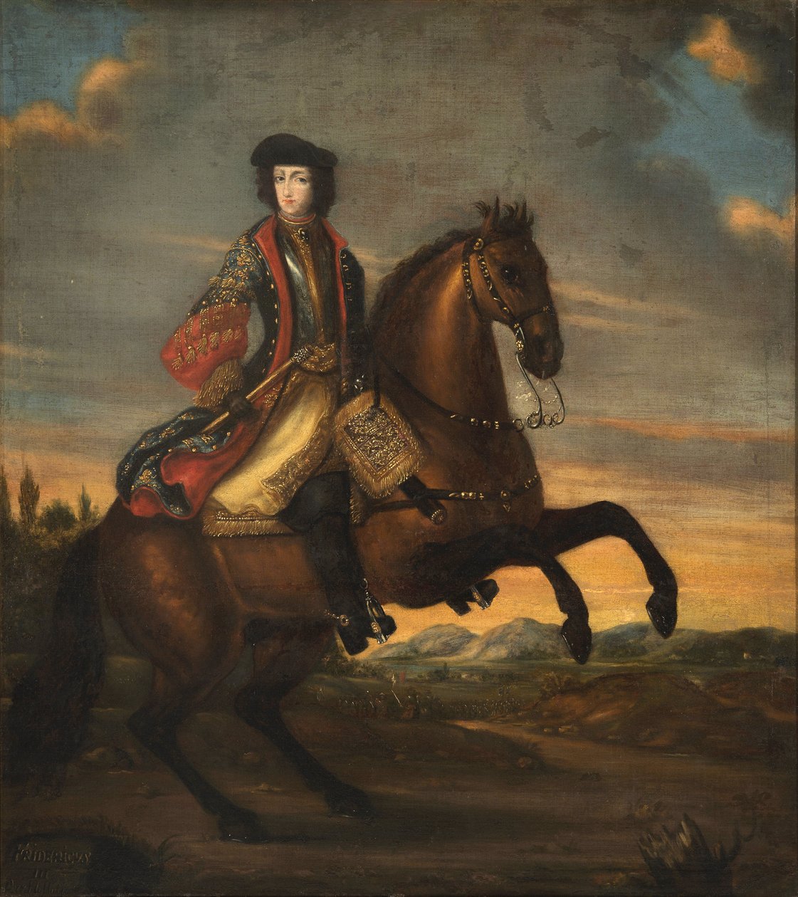 فريدريك الرابع دي هولشتاين جوتورب أ شيفال - صورة فريدريك الرابع (1671-1702) ، دوق هولشتاين-جوتورب على ظهور الخيل ، مجهول. زيت على قماش بواسطة فنان غير معروف