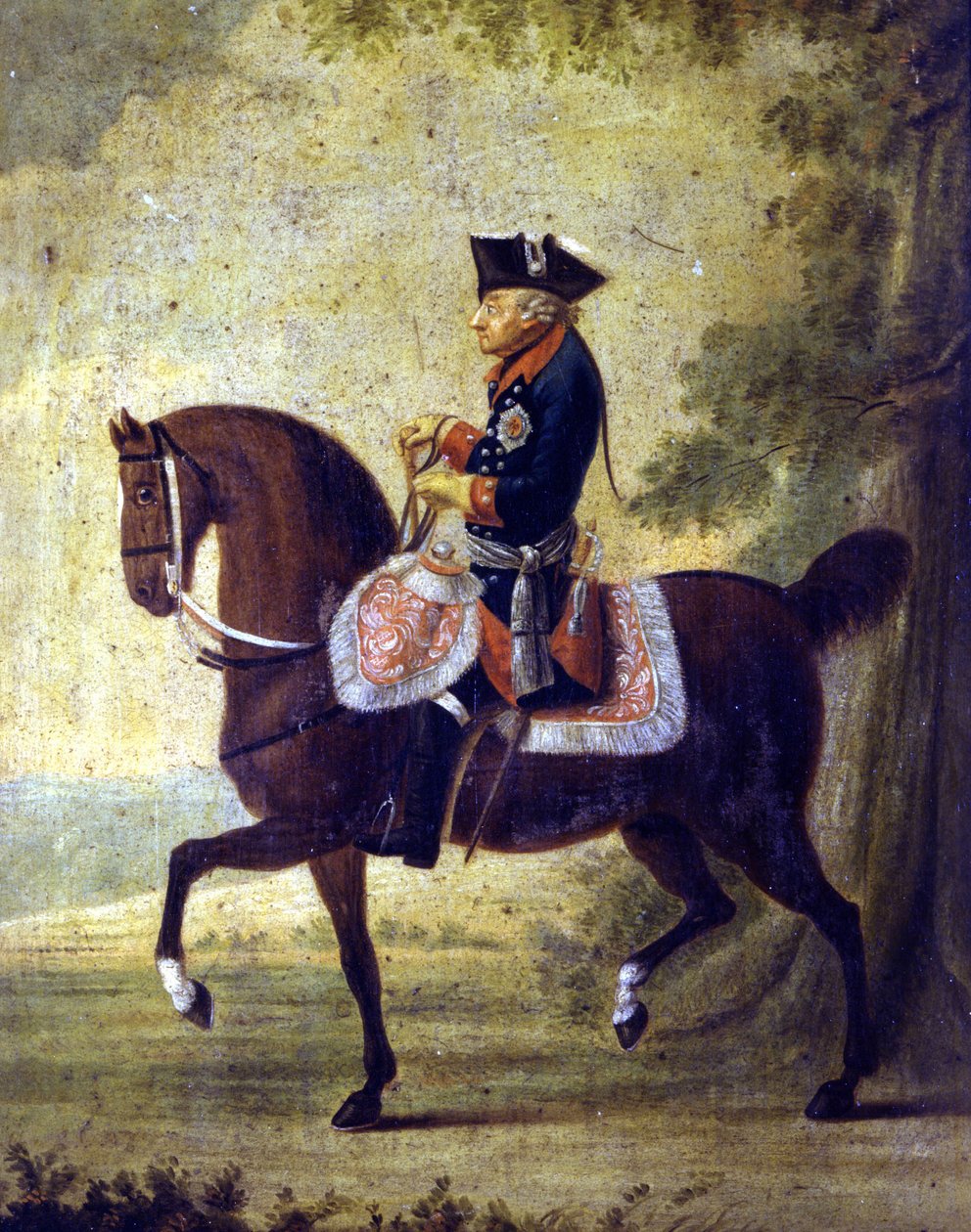 فريدريك العظيم ، ملك بروسيا (1712 - 1786). أسفل إطار اللوحة مكتوب "" ... برلين 1776. Museo del Risorgimento. ميلان بواسطة فنان غير معروف