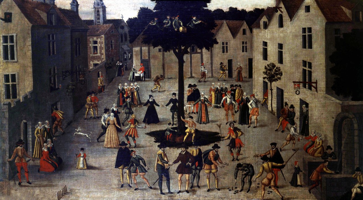 Fête de Mail, anonymous 16th century. Musee Carnavalet in Paris بواسطة فنان غير معروف