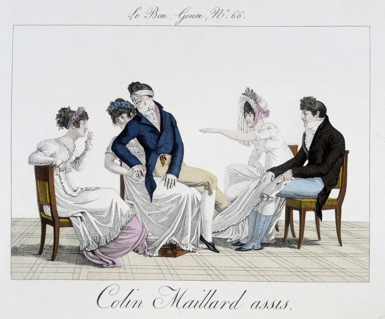 Game: Le Colin Maillard assis - in “” Le Bon genre””, n°65 بواسطة فنان غير معروف