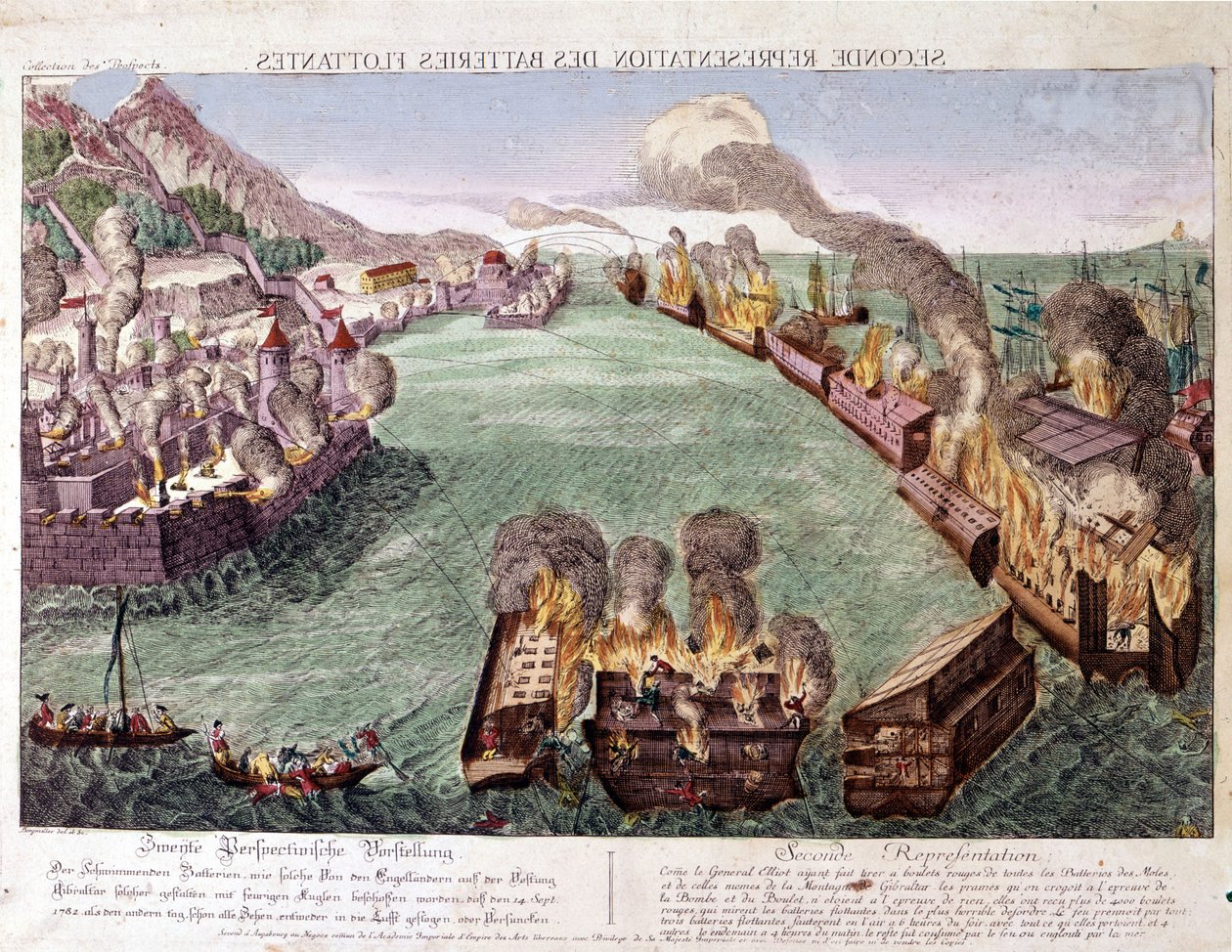 حصار جبل طارق الكبير 1779-1783 (نقش) بواسطة فنان غير معروف