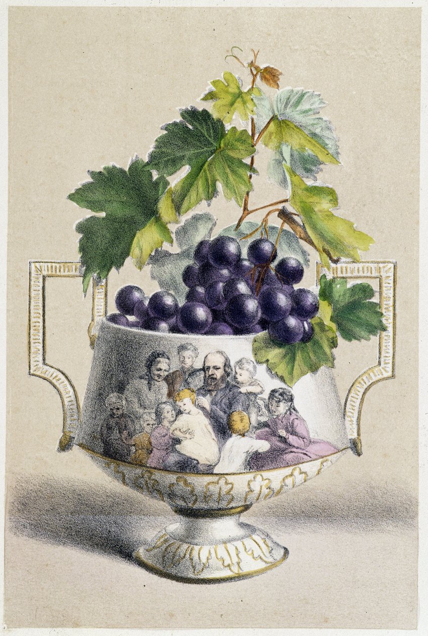 Grape cup symbolizing autumn بواسطة فنان غير معروف