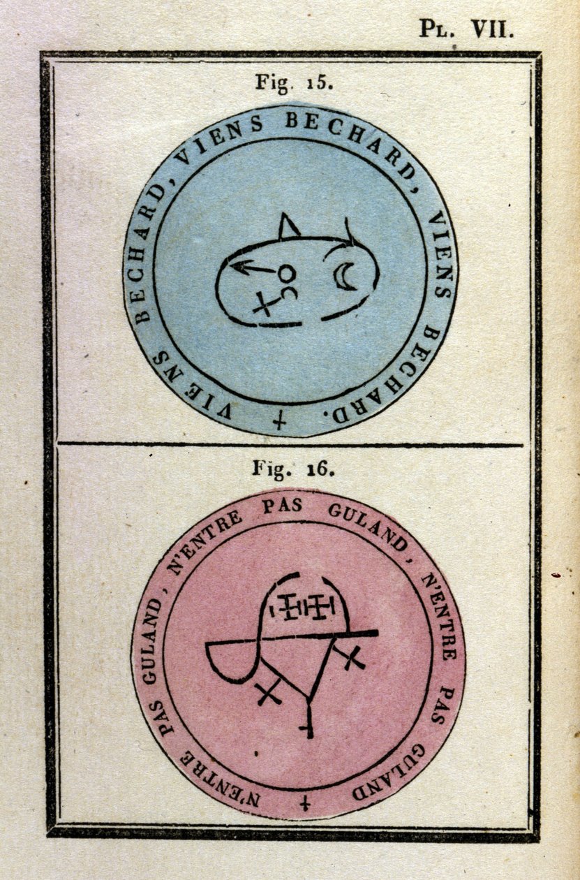 استخدم Grimoire of Pope Honorius لاستدعاء الشياطين. إد. من 1760. بواسطة فنان غير معروف
