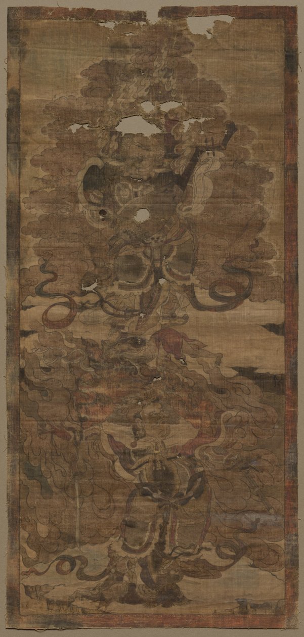الملوك الحراس: Dhritarashtra و Virupaksha بواسطة فنان غير معروف