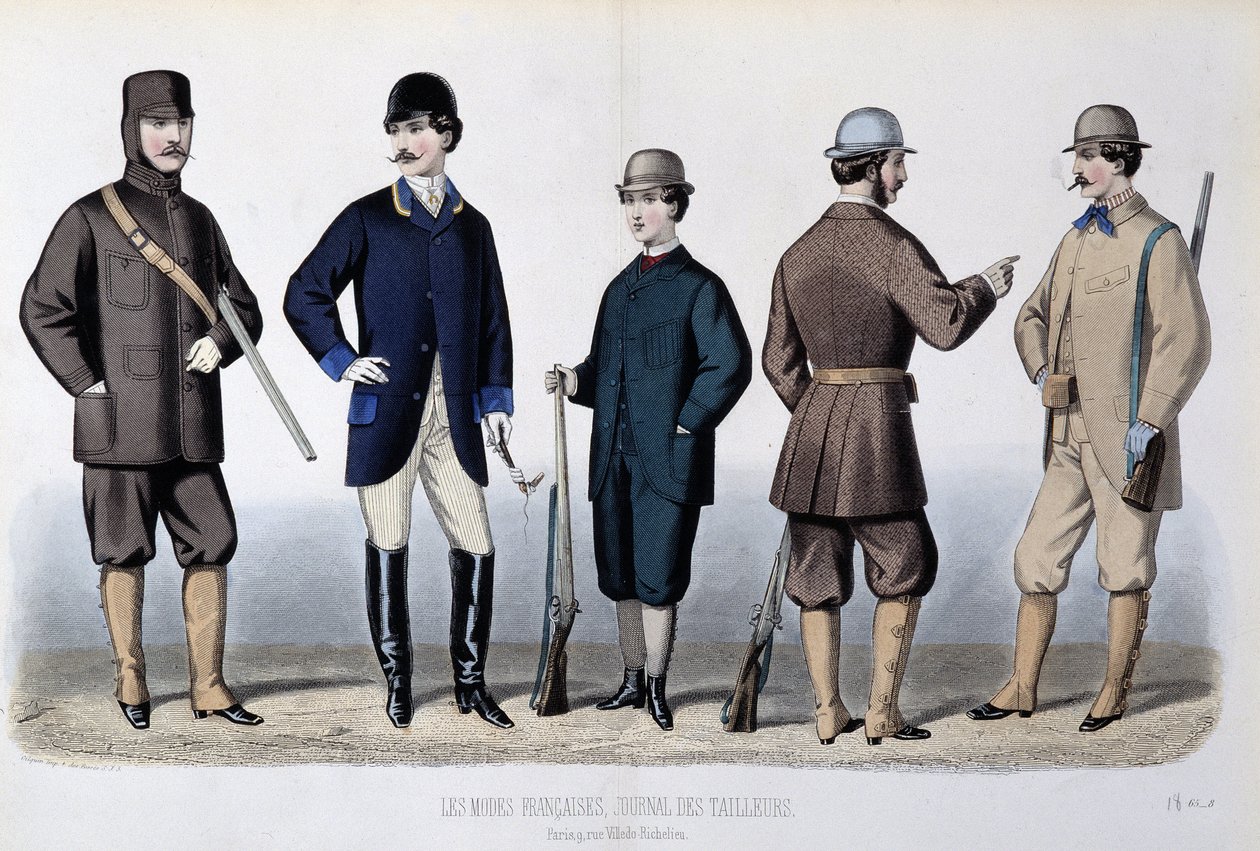 Hunting suits, “” Le Journal des tailors”” بواسطة فنان غير معروف
