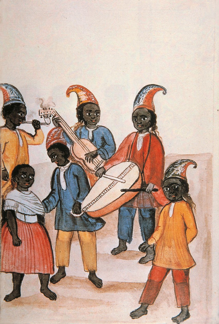 الرقص الهندي ، من كتاب "Trujillo del Peru" أو "Códice Martínez Compañón" ، بقلم بالتازار مارتينيز كومبانيون إي بوجاندا ، أسقف تروخيو (1782-1785) بواسطة فنان غير معروف