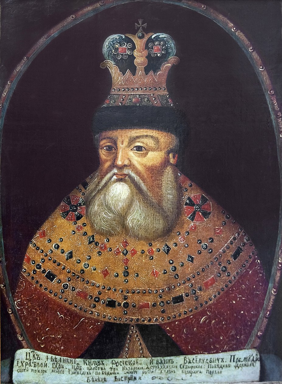 إيفان لو ترهيب - بارسونا (صورة) للقيصر إيفان الرابع الرهيب (1530-1584) ، مجهول. زيت على قماش بواسطة فنان غير معروف