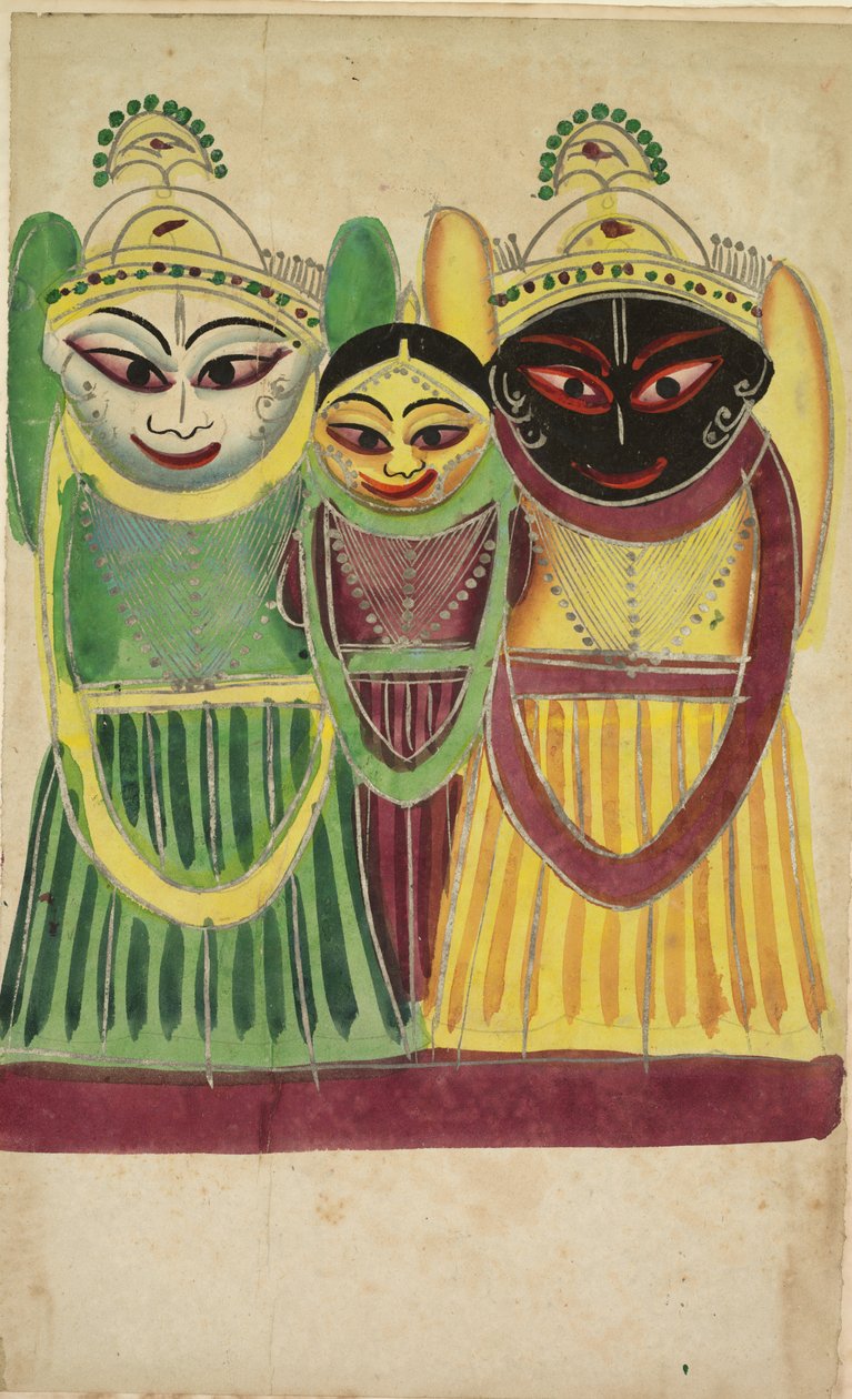 Jagannatha Trio (ظهر) بواسطة فنان غير معروف