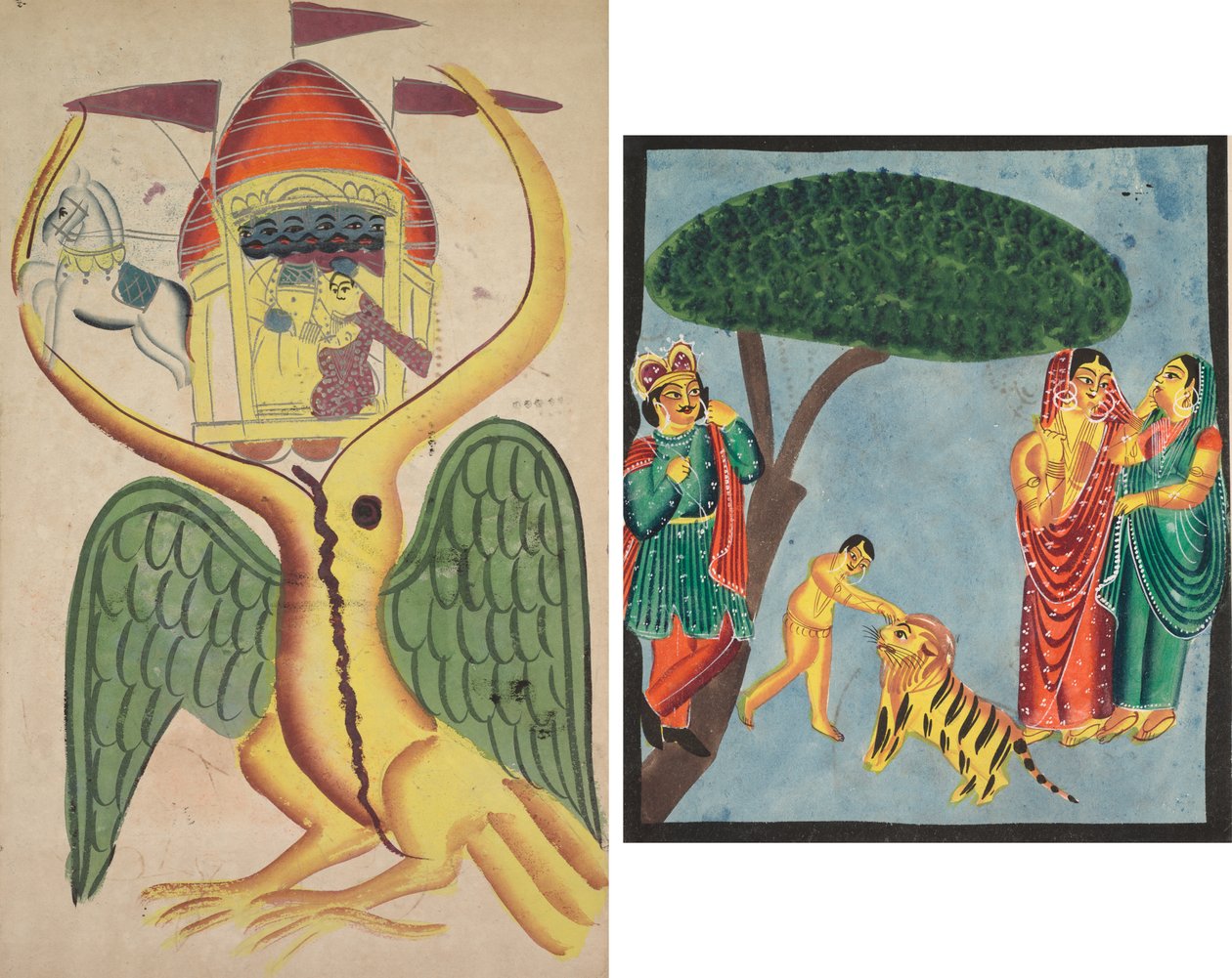 Jatayu Hinders عربة رافانا ، في محاولة لمنع اختطاف سيتا بواسطة فنان غير معروف