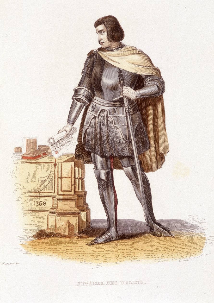 جان جوفينال (أو جوفينيل) دي أورسين (1360 - 1431) ، قاضي التحقيق الفرنسي - في "Le Plutarque francais" Ed. Mennechet بواسطة فنان غير معروف