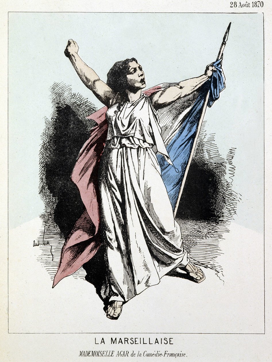 La Marseilllaise: Miss Agar of the French Comedie بواسطة فنان غير معروف