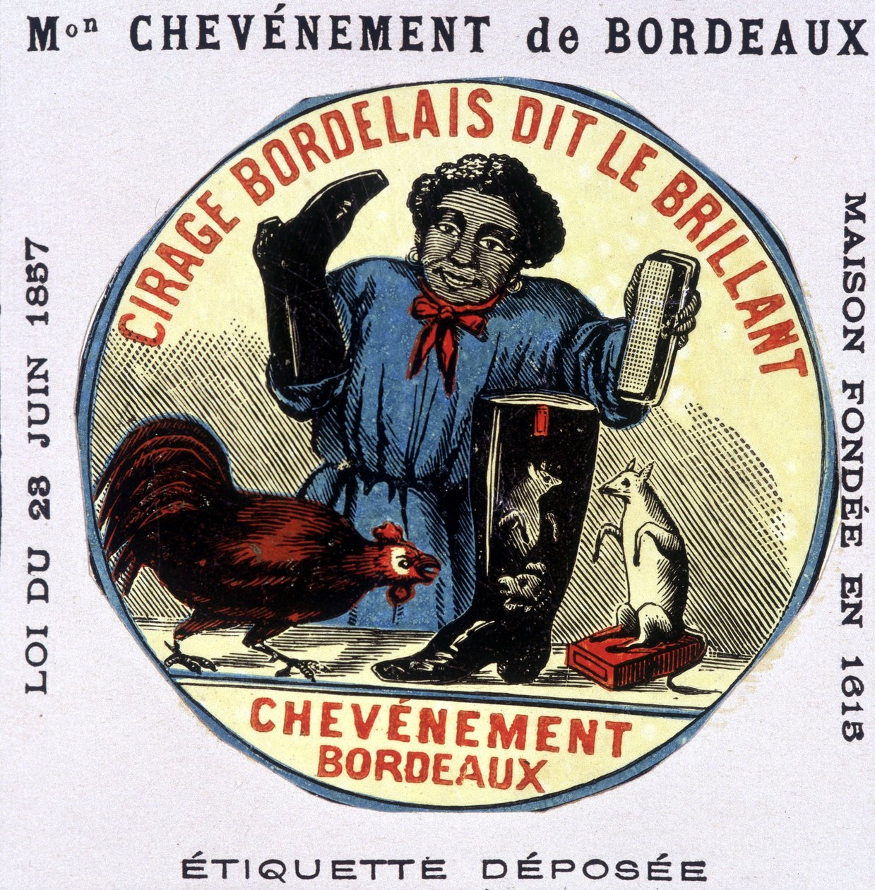 ملصق "" Bordelais polish dit le Brillant: Chevènement de Bordeaux "". sd. القرن ال 19 بواسطة فنان غير معروف